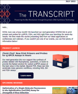 The Transcript enewsletter, July 2022