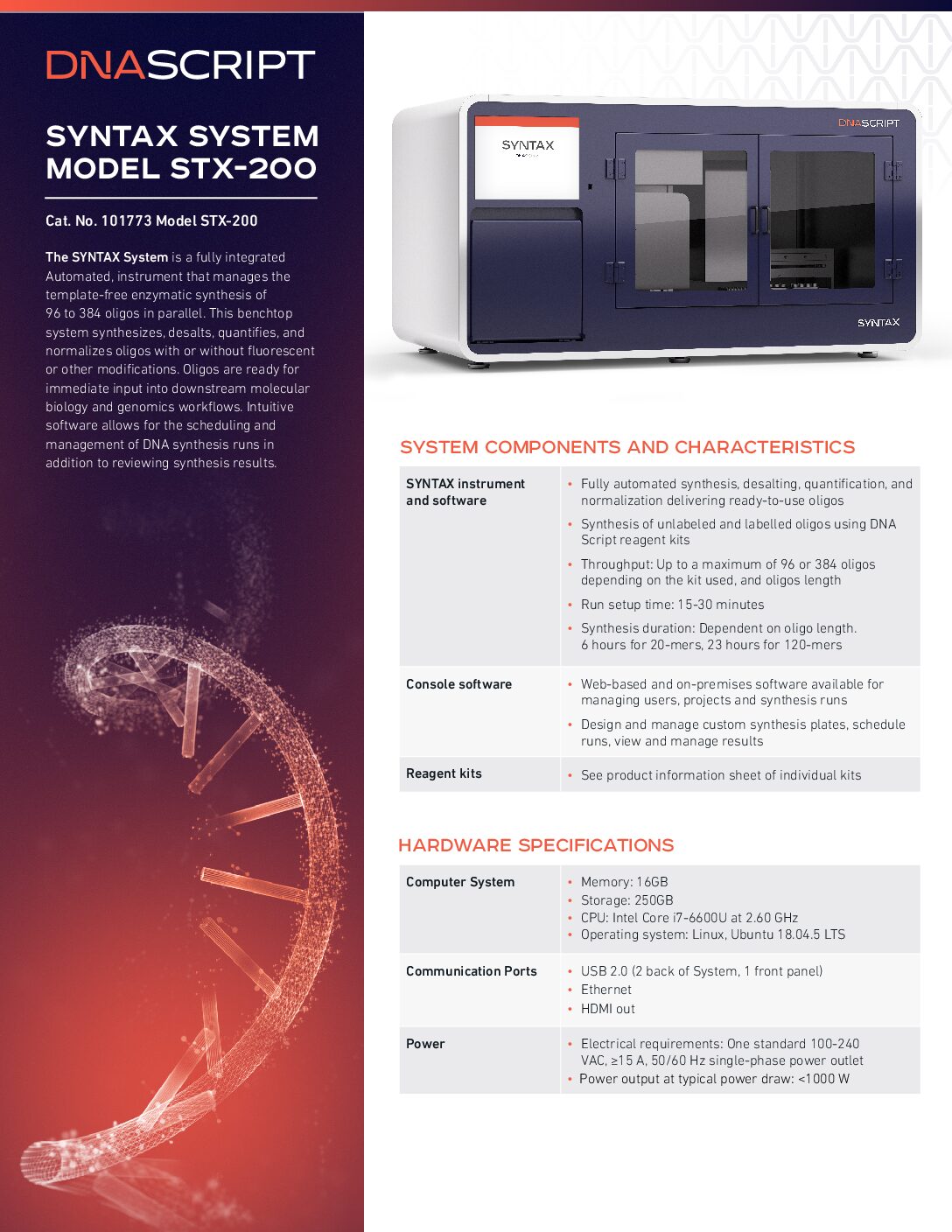 SYNTAX SYSTEM MODEL STX-200